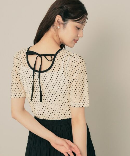 Couture Brooch / クチュールブローチ カットソー | 2WAYリボンドットチュールプルオーバー | 詳細14