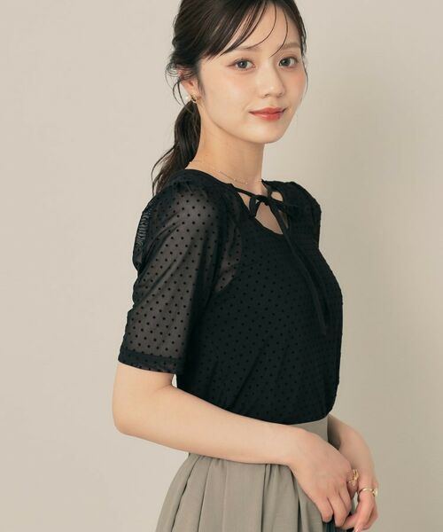 Couture Brooch / クチュールブローチ カットソー | 2WAYリボンドットチュールプルオーバー | 詳細2