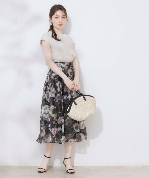 Couture Brooch / クチュールブローチ カットソー | 【マシンウォッシャブル・大人可愛い】チュールプリーツチュニック | 詳細1