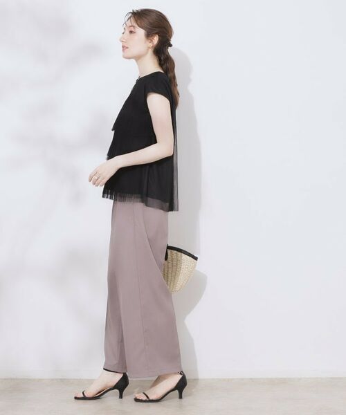 Couture Brooch / クチュールブローチ カットソー | 【マシンウォッシャブル・大人可愛い】チュールプリーツチュニック | 詳細12