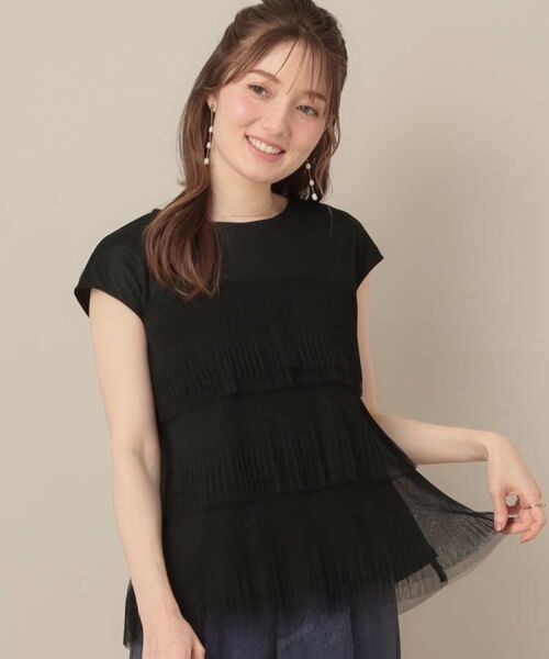 Couture Brooch / クチュールブローチ カットソー | 【マシンウォッシャブル・大人可愛い】チュールプリーツチュニック | 詳細17