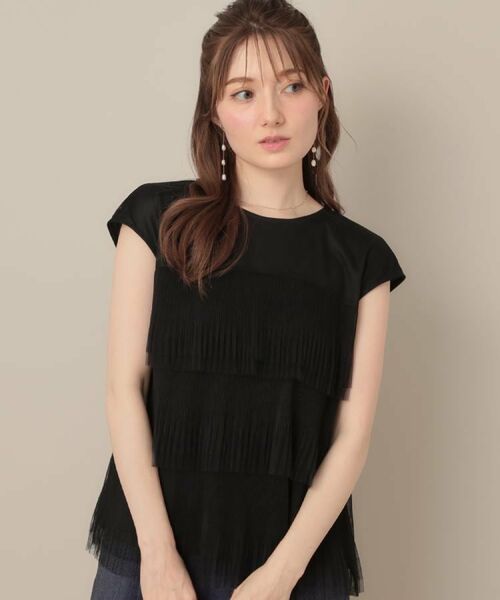 Couture Brooch / クチュールブローチ カットソー | 【マシンウォッシャブル・大人可愛い】チュールプリーツチュニック | 詳細18