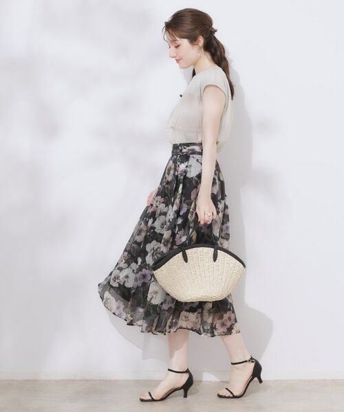 Couture Brooch / クチュールブローチ カットソー | 【マシンウォッシャブル・大人可愛い】チュールプリーツチュニック | 詳細2