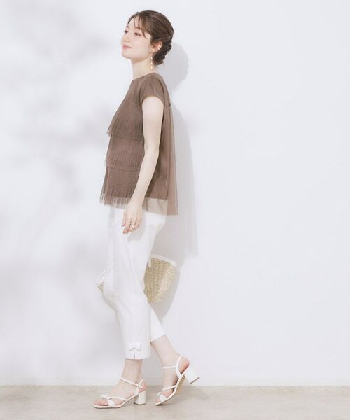 Couture Brooch / クチュールブローチ カットソー | 【マシンウォッシャブル・大人可愛い】チュールプリーツチュニック | 詳細25