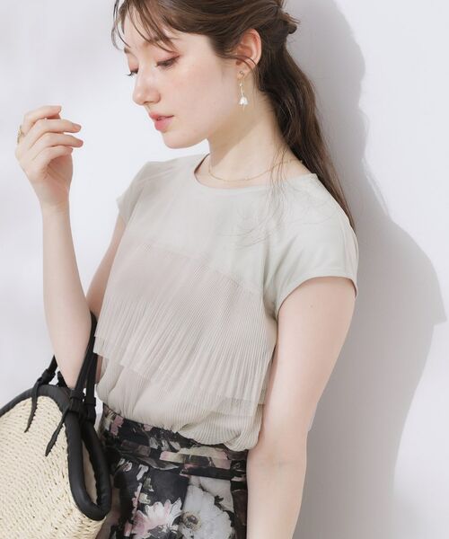 Couture Brooch / クチュールブローチ カットソー | 【マシンウォッシャブル・大人可愛い】チュールプリーツチュニック | 詳細5