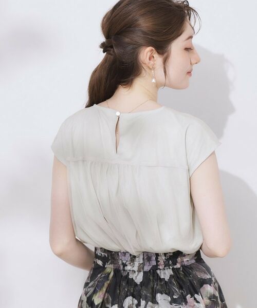 Couture Brooch / クチュールブローチ カットソー | 【マシンウォッシャブル・大人可愛い】チュールプリーツチュニック | 詳細6