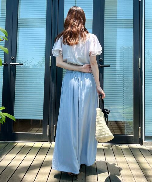 Couture Brooch / クチュールブローチ カットソー | 【マシンウォッシャブル・UVケア・接触冷感・二の腕カバー】配色フレアドッキングカットソー | 詳細19