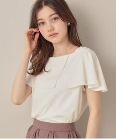 Couture Brooch / クチュールブローチ カットソー | 【マシンウォッシャブル・UVケア・接触冷感】2WAYケープデザインカットソー