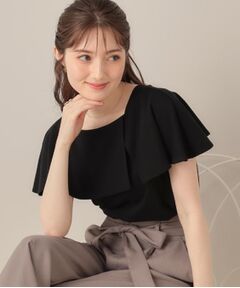 Couture Brooch / クチュールブローチ カットソー | 【マシンウォッシャブル・UVケア・接触冷感】2WAYケープデザインカットソー