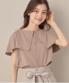 Couture Brooch / クチュールブローチ カットソー | 【マシンウォッシャブル・UVケア・接触冷感】2WAYケープデザインカットソー