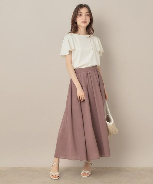 Couture Brooch / クチュールブローチ カットソー | 【マシンウォッシャブル・UVケア・接触冷感】2WAYケープデザインカットソー | 詳細1