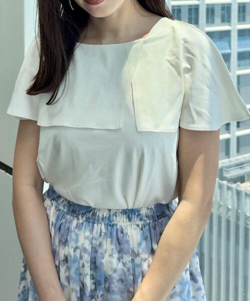 Couture Brooch / クチュールブローチ カットソー | 【マシンウォッシャブル・UVケア・接触冷感】2WAYケープデザインカットソー | 詳細12