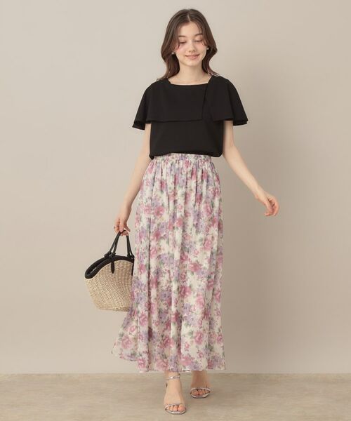 Couture Brooch / クチュールブローチ カットソー | 【マシンウォッシャブル・UVケア・接触冷感】2WAYケープデザインカットソー | 詳細13