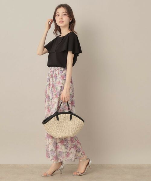 Couture Brooch / クチュールブローチ カットソー | 【マシンウォッシャブル・UVケア・接触冷感】2WAYケープデザインカットソー | 詳細14