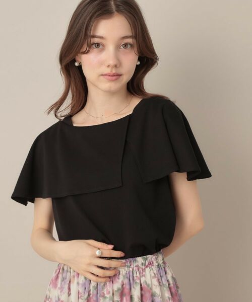 Couture Brooch / クチュールブローチ カットソー | 【マシンウォッシャブル・UVケア・接触冷感】2WAYケープデザインカットソー | 詳細16