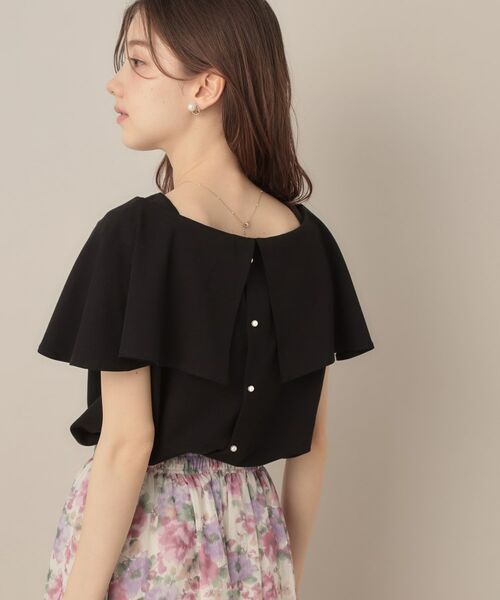 Couture Brooch / クチュールブローチ カットソー | 【マシンウォッシャブル・UVケア・接触冷感】2WAYケープデザインカットソー | 詳細18