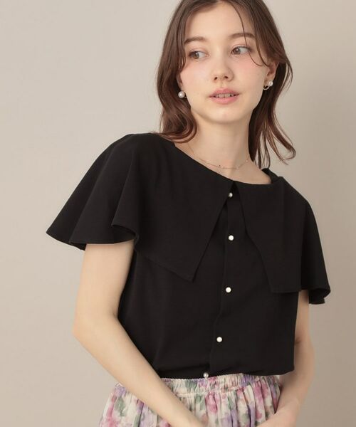 Couture Brooch / クチュールブローチ カットソー | 【マシンウォッシャブル・UVケア・接触冷感】2WAYケープデザインカットソー | 詳細19