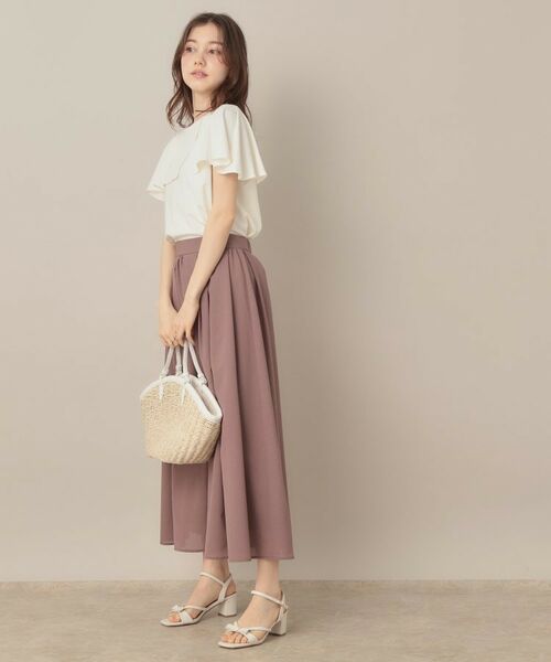 Couture Brooch / クチュールブローチ カットソー | 【マシンウォッシャブル・UVケア・接触冷感】2WAYケープデザインカットソー | 詳細2