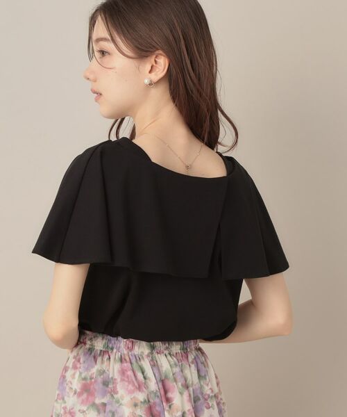 Couture Brooch / クチュールブローチ カットソー | 【マシンウォッシャブル・UVケア・接触冷感】2WAYケープデザインカットソー | 詳細20