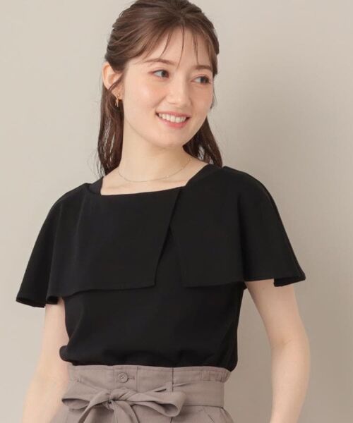 Couture Brooch / クチュールブローチ カットソー | 【マシンウォッシャブル・UVケア・接触冷感】2WAYケープデザインカットソー | 詳細21