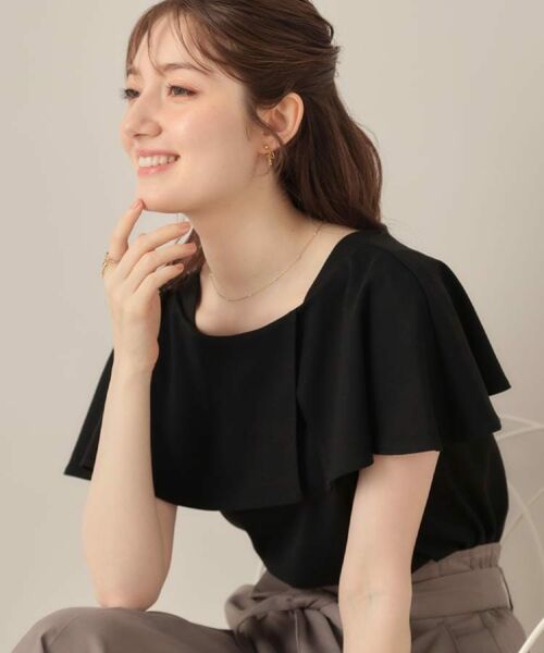 Couture Brooch / クチュールブローチ カットソー | 【マシンウォッシャブル・UVケア・接触冷感】2WAYケープデザインカットソー | 詳細22