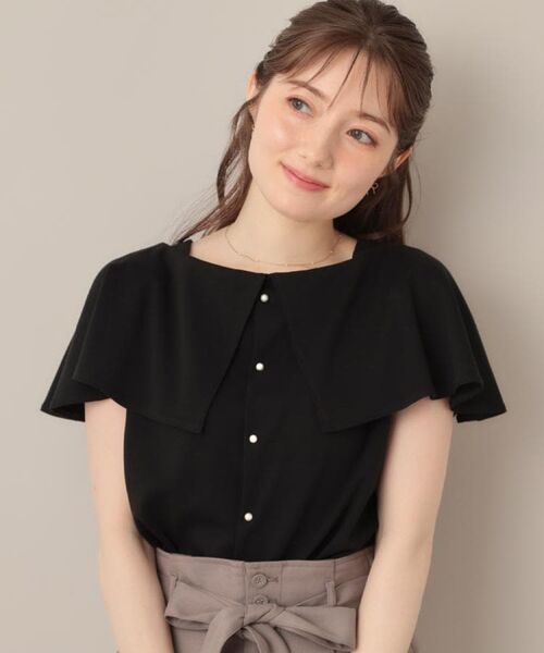 Couture Brooch / クチュールブローチ カットソー | 【マシンウォッシャブル・UVケア・接触冷感】2WAYケープデザインカットソー | 詳細23