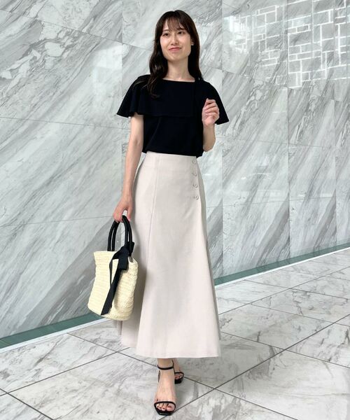 Couture Brooch / クチュールブローチ カットソー | 【マシンウォッシャブル・UVケア・接触冷感】2WAYケープデザインカットソー | 詳細25