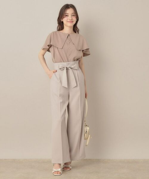 Couture Brooch / クチュールブローチ カットソー | 【マシンウォッシャブル・UVケア・接触冷感】2WAYケープデザインカットソー | 詳細29