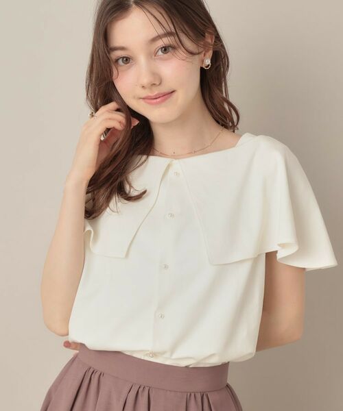 Couture Brooch / クチュールブローチ カットソー | 【マシンウォッシャブル・UVケア・接触冷感】2WAYケープデザインカットソー | 詳細7