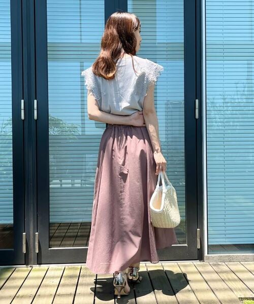 Couture Brooch / クチュールブローチ カットソー | 【マシンウォッシャブル・UVケア・接触冷感】フレンチ肩レースカットソー | 詳細19