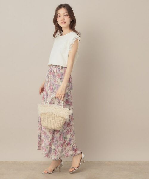 Couture Brooch / クチュールブローチ カットソー | 【マシンウォッシャブル・UVケア・接触冷感】フレンチ肩レースカットソー | 詳細2