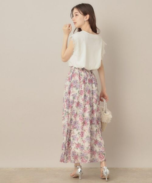 Couture Brooch / クチュールブローチ カットソー | 【マシンウォッシャブル・UVケア・接触冷感】フレンチ肩レースカットソー | 詳細3