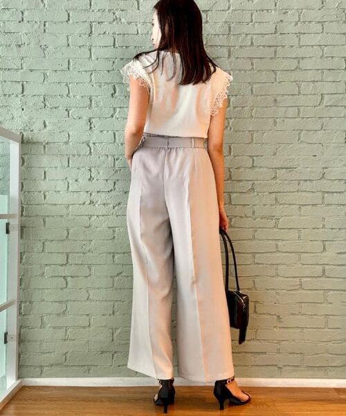 Couture Brooch / クチュールブローチ カットソー | 【マシンウォッシャブル・UVケア・接触冷感】フレンチ肩レースカットソー | 詳細9