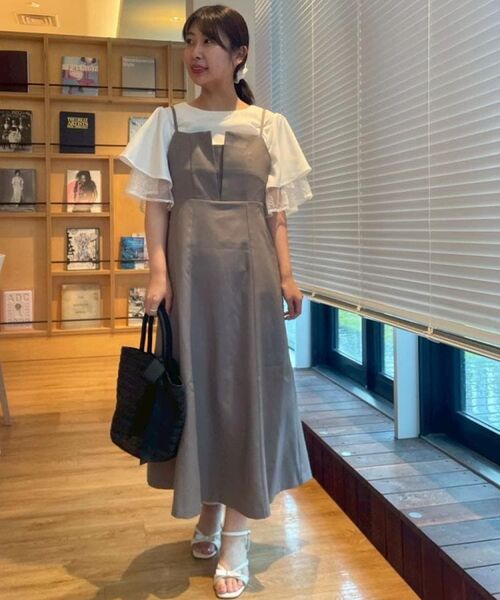 Couture Brooch / クチュールブローチ ロング・マキシ丈ワンピース | 【洗える・大人可愛い】リネンライクアソートキャミワンピース | 詳細21