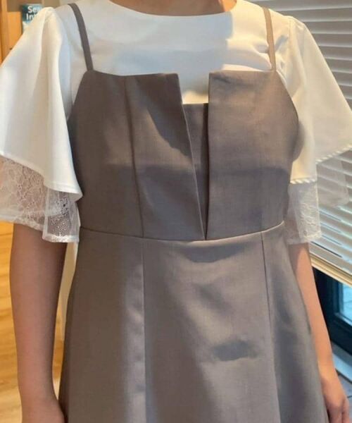 Couture Brooch / クチュールブローチ ロング・マキシ丈ワンピース | 【洗える・大人可愛い】リネンライクアソートキャミワンピース | 詳細24