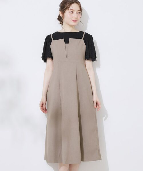 Couture Brooch / クチュールブローチ ロング・マキシ丈ワンピース | 【洗える・大人可愛い】リネンライクアソートキャミワンピース | 詳細27