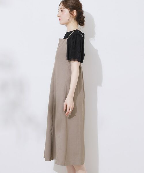 Couture Brooch / クチュールブローチ ロング・マキシ丈ワンピース | 【洗える・大人可愛い】リネンライクアソートキャミワンピース | 詳細28
