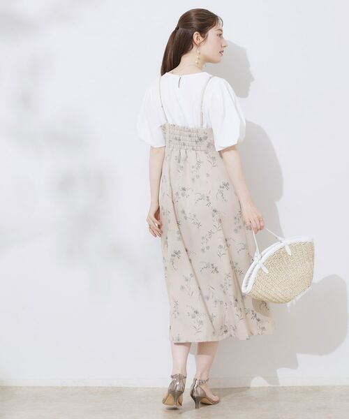 Couture Brooch / クチュールブローチ ロング・マキシ丈ワンピース | 【洗える・大人可愛い】リネンライクアソートキャミワンピース | 詳細3