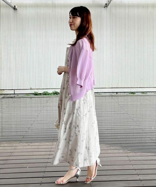 Couture Brooch / クチュールブローチ ロング・マキシ丈ワンピース | 【洗える・大人可愛い】リネンライクアソートキャミワンピース | 詳細8