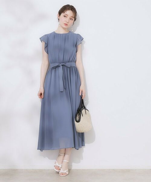 Couture Brooch / クチュールブローチ ロング・マキシ丈ワンピース | 【一枚で着映える・楽ちん・ドライタッチ】フリルスリーブワンピース | 詳細12