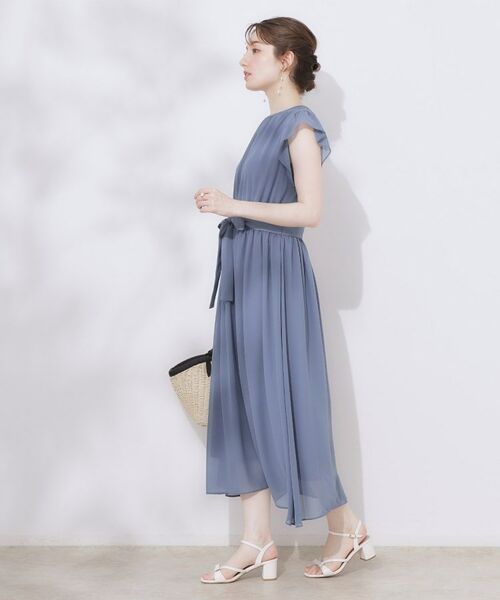 Couture Brooch / クチュールブローチ ロング・マキシ丈ワンピース | 【一枚で着映える・楽ちん・ドライタッチ】フリルスリーブワンピース | 詳細13