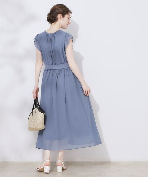 Couture Brooch / クチュールブローチ ロング・マキシ丈ワンピース | 【一枚で着映える・楽ちん・ドライタッチ】フリルスリーブワンピース | 詳細14