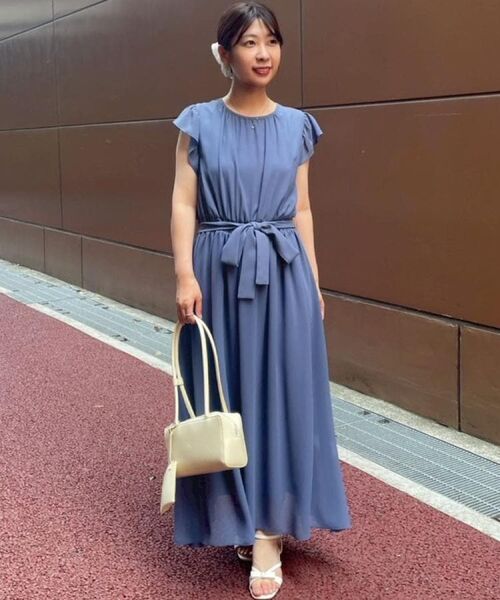 Couture Brooch / クチュールブローチ ロング・マキシ丈ワンピース | 【一枚で着映える・楽ちん・ドライタッチ】フリルスリーブワンピース | 詳細18