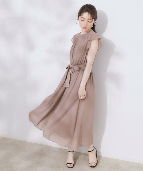 Couture Brooch / クチュールブローチ ロング・マキシ丈ワンピース | 【一枚で着映える・楽ちん・ドライタッチ】フリルスリーブワンピース | 詳細2