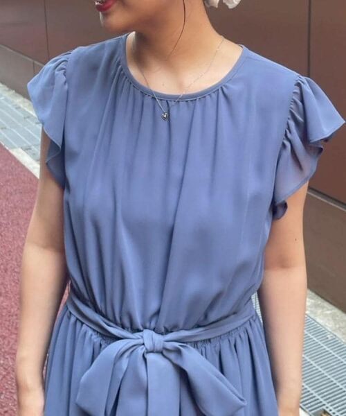 Couture Brooch / クチュールブローチ ロング・マキシ丈ワンピース | 【一枚で着映える・楽ちん・ドライタッチ】フリルスリーブワンピース | 詳細21