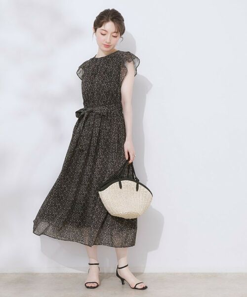 Couture Brooch / クチュールブローチ ロング・マキシ丈ワンピース | 【一枚で着映える・楽ちん・ドライタッチ】フリルスリーブワンピース | 詳細22