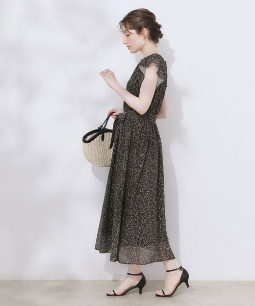 Couture Brooch / クチュールブローチ ロング・マキシ丈ワンピース | 【一枚で着映える・楽ちん・ドライタッチ】フリルスリーブワンピース | 詳細23