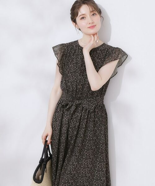 Couture Brooch / クチュールブローチ ロング・マキシ丈ワンピース | 【一枚で着映える・楽ちん・ドライタッチ】フリルスリーブワンピース | 詳細25