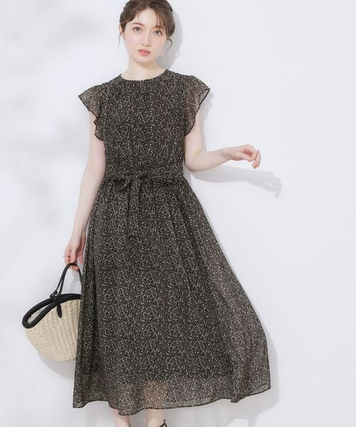 Couture Brooch / クチュールブローチ ロング・マキシ丈ワンピース | 【一枚で着映える・楽ちん・ドライタッチ】フリルスリーブワンピース | 詳細26