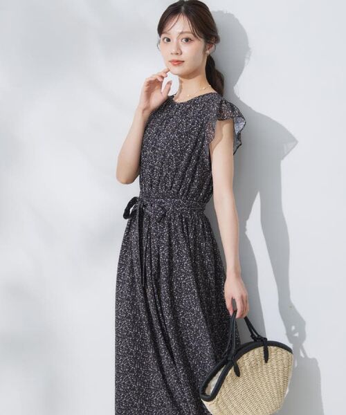 Couture Brooch / クチュールブローチ ロング・マキシ丈ワンピース | 【一枚で着映える・楽ちん・ドライタッチ】フリルスリーブワンピース | 詳細30